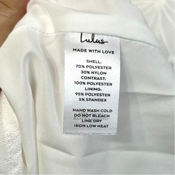 Lulus Simple Sweetheart Eyelet Balloon Sleeve Mini Dress NWT Women's Sz S White - Picture 4 of 6